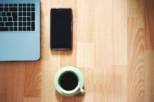 Desk organizers wirelessly charging devices